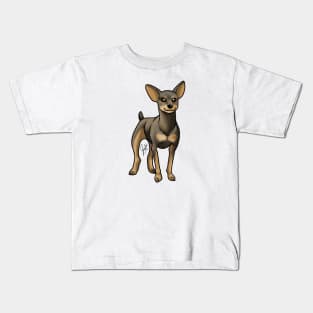 Dog - Miniature Pinscher - Black and Tan Kids T-Shirt